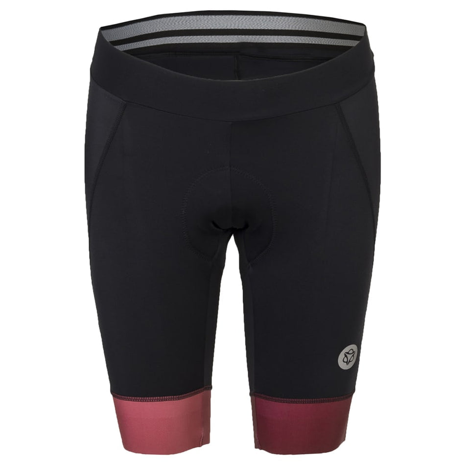 ESSENTIAL II Prime Short Bib Shorts Women Black/Salmon Pink
