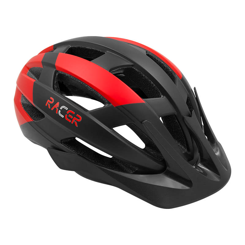 Kask RACER Czarny/Czerwony - Rozmiary M/L