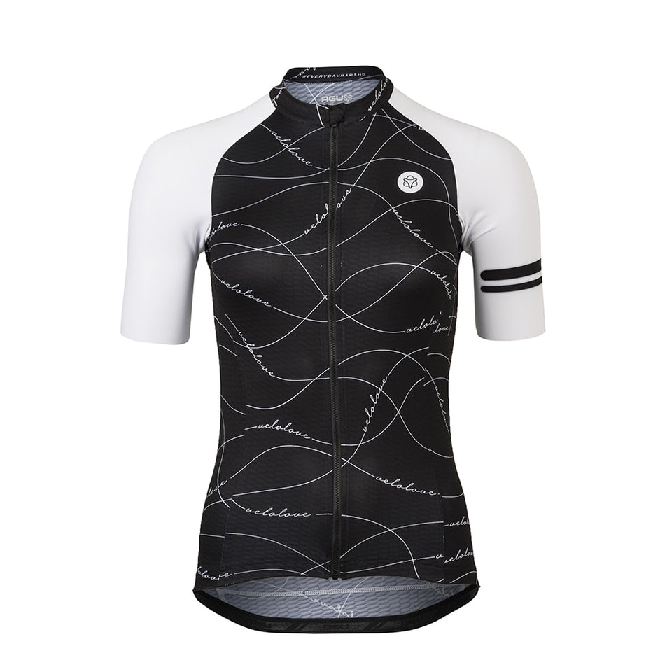 VELO WAVE Shirt Women Black/White - Short Sleeves