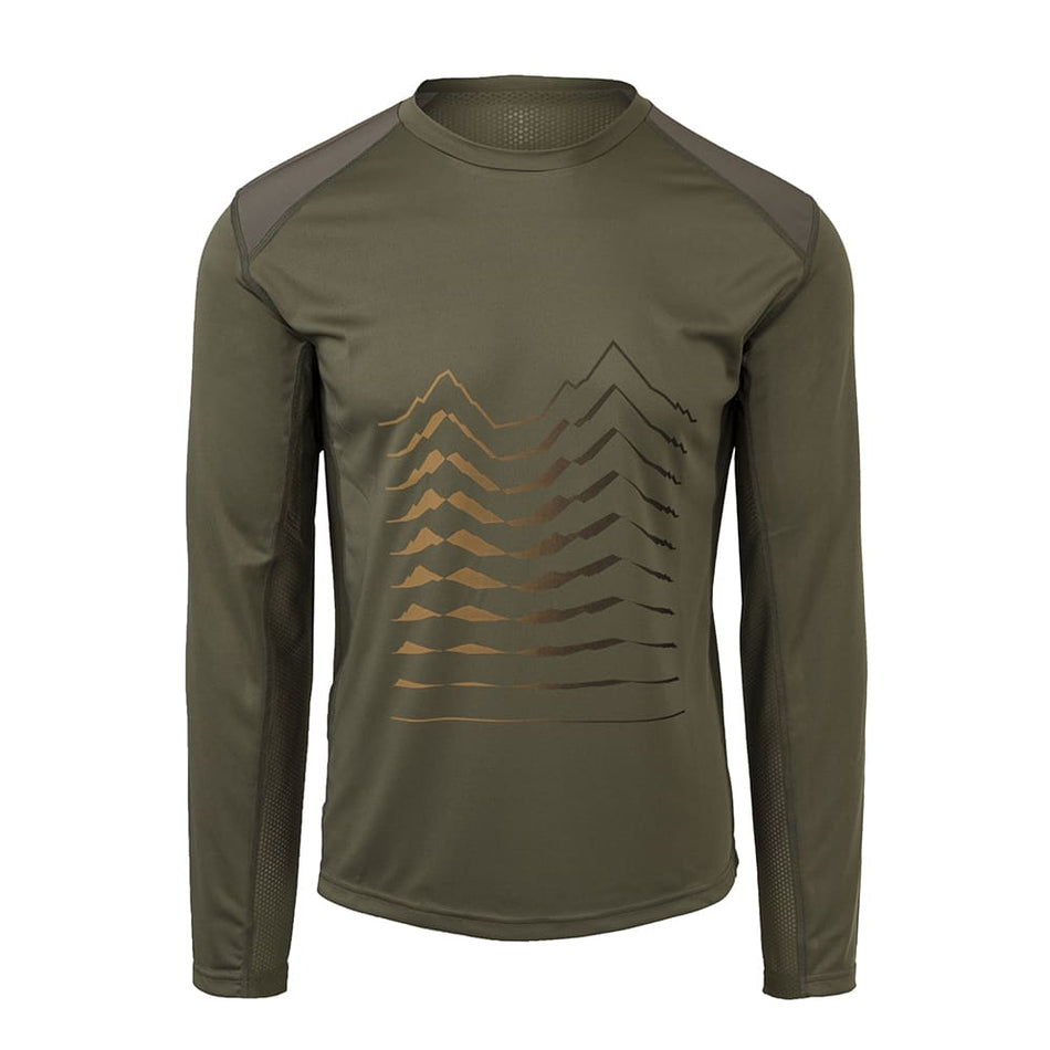 Koszulka MTB Sport Męska Army Green - Długie Rękawy