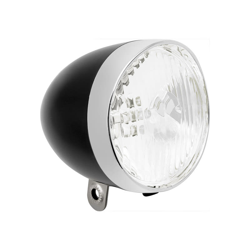 Przednia lampa na baterie VINTAGE z 5 LED w plastikowej obudowie czarnej
