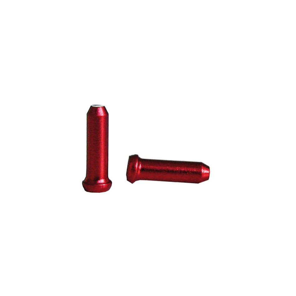 Aluminum Cable End Cap Body: 1.8mm x Length: 2.3mm 500 Pieces Red