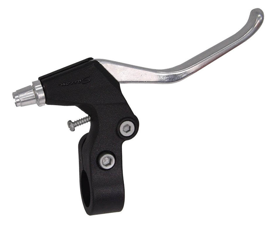 Dźwignie hamulca MTB 3 palce D22 z aluminium/nylonu z czarną obejmą (para)