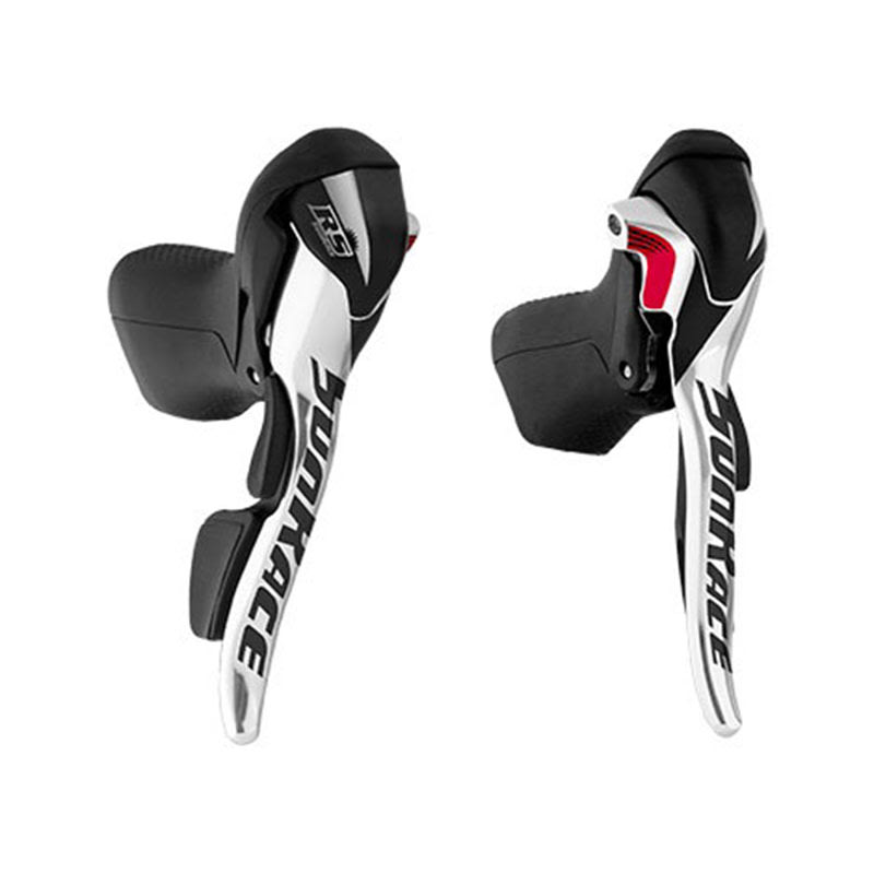 ROAD 2x10V Shift Controls in Black/Silver Aluminum (Pair)