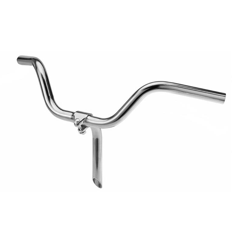 Folding Bike Handlebar 21mm in Silver Chrome Steel without Levers