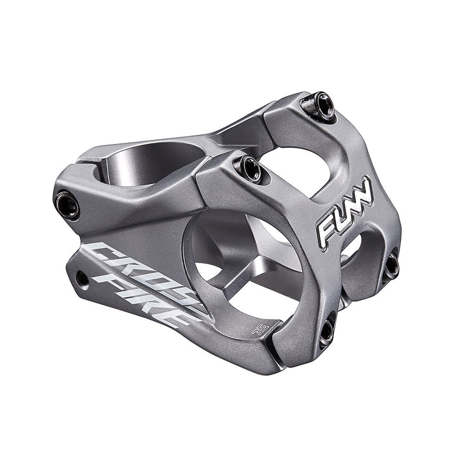 Mostek kierownicy CROSSFIRE 35x35mm z aluminium, podniesienie 0° srebrny