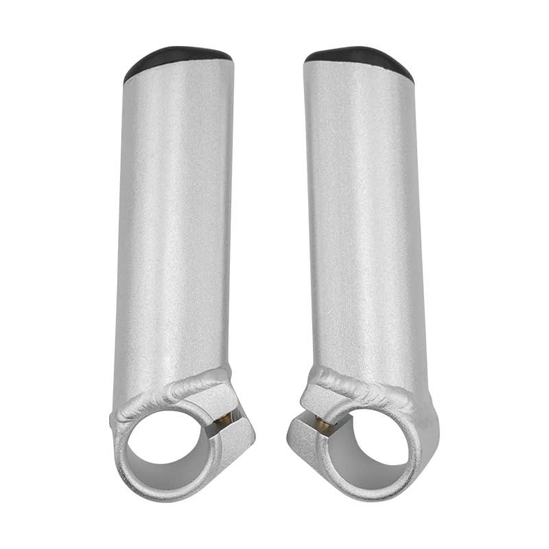 Prosta końcówka owalna z aluminium, srebrna