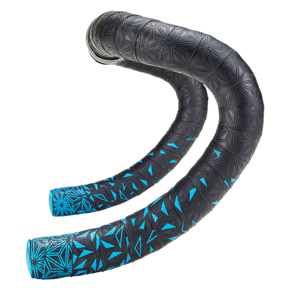 STARFADE Handlebar Tape 2200x30x2.5mm in Neon Blue Polyurethane + End Plug