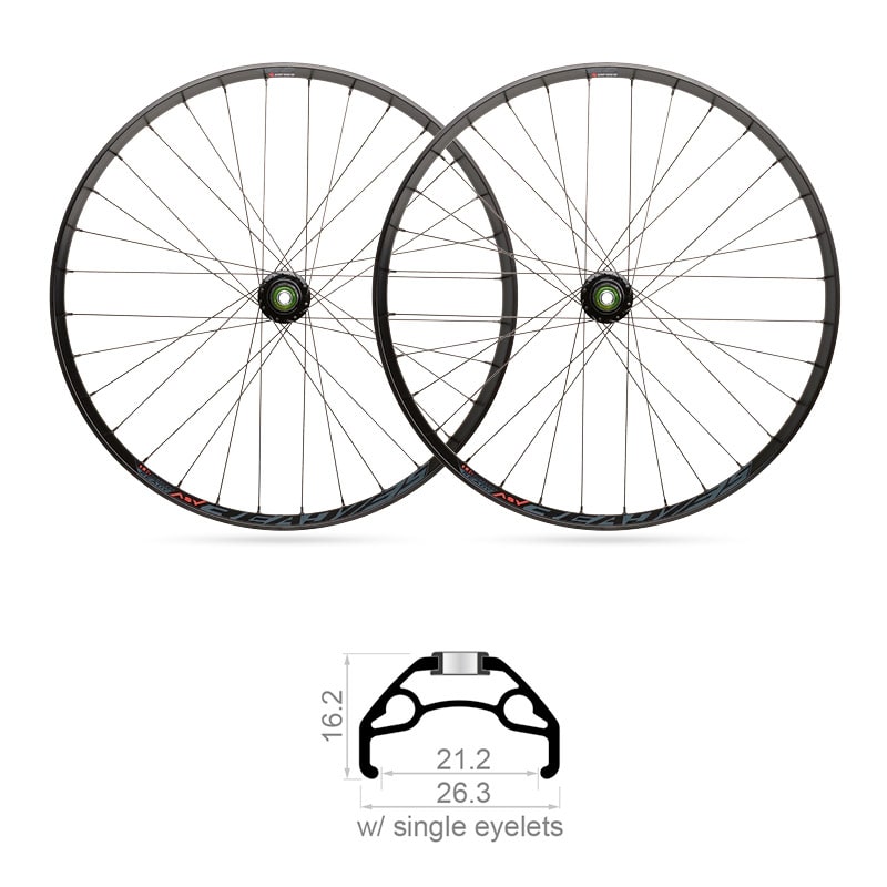 Wheels 27.5" x 21.2mm MTB BLACK ROCK Shimano 10V (Pair)