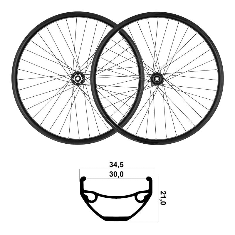 Koła 29" 30mm MTB TLR Shimano na łożyskach 10/11/12V (Para) Tarczowe