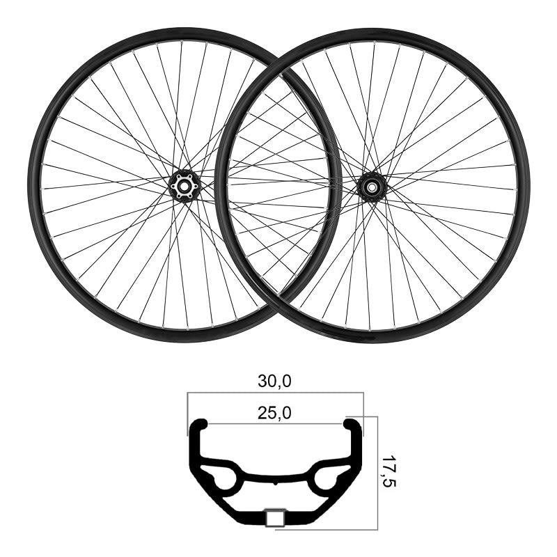 Koła 27,5" x 25mm MTB Tubeless Ready Shimano 10/11/12V (Para) Tarczowe