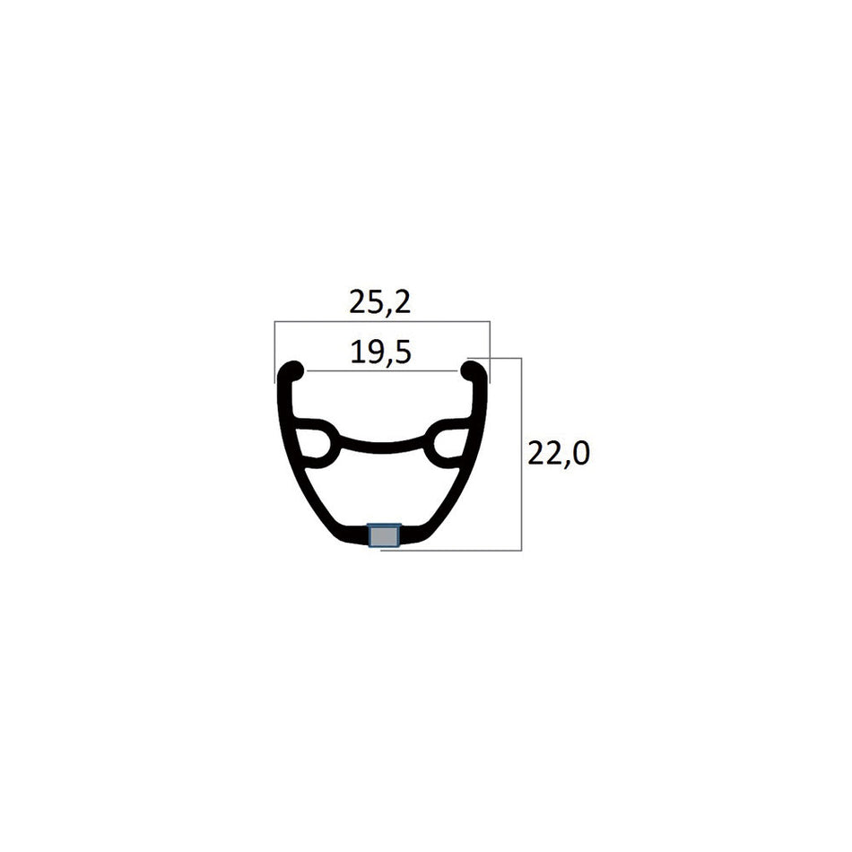 27.5" Aluminum Rim for Disc Brakes - 36 Holes Double Wall