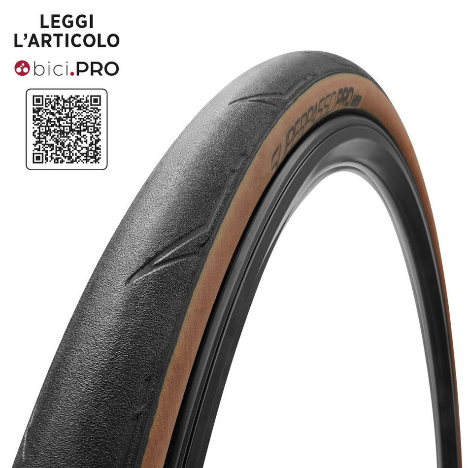 Tire 700x28 SUPERPASSO PRO 120TPI TLR Folding Black/Sidewall