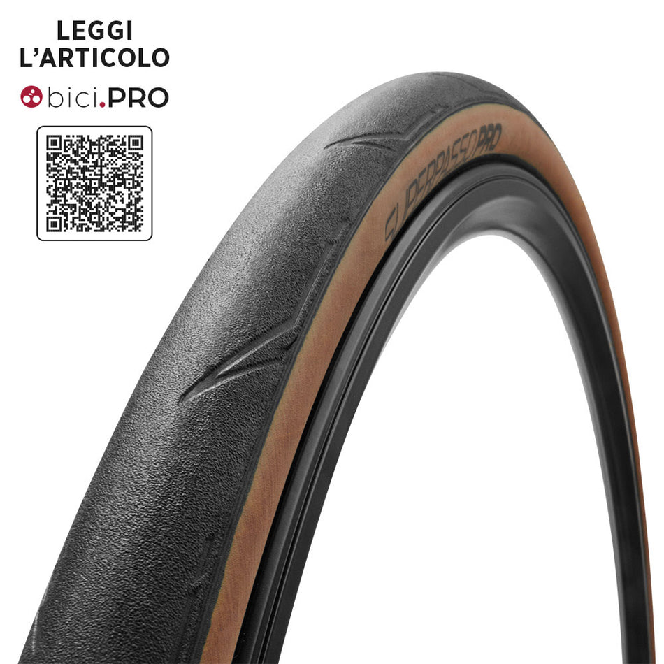 Tire 700x28 SUPERPASSO PRO 120TPI Tube Type Folding Black/Sidewall