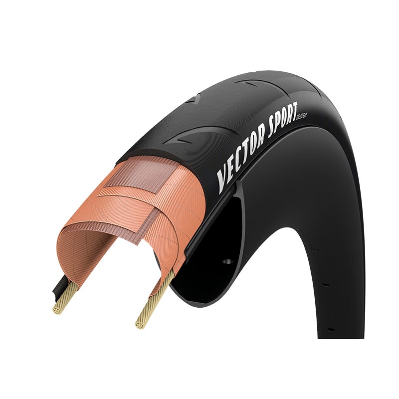Tire 700x25 VECTOR SPORT Tubeless Ready Black