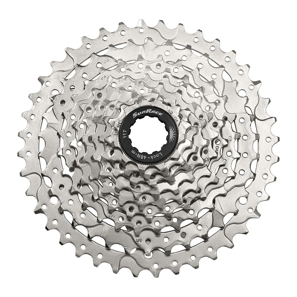 9V Cassette x 11/42 Teeth in Silver Nickel - SHIMANO Body