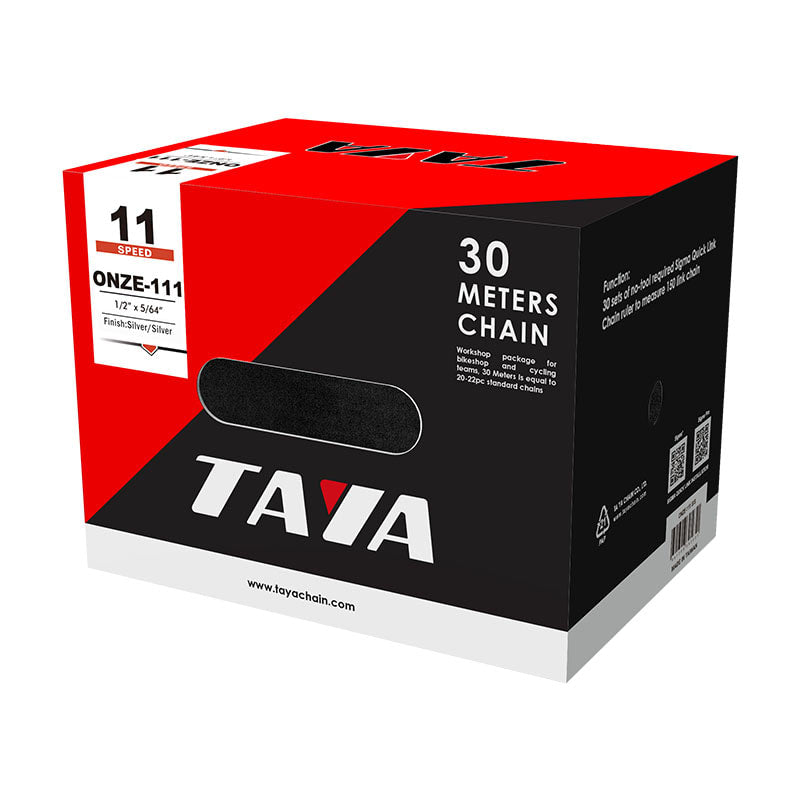 11-Speed Silver Black Chain 30m Roll (2 Sets of Master Links)