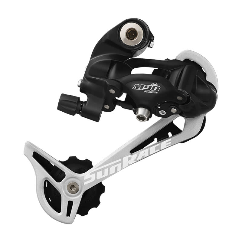 SUNRACE Derailleur 9V Long Cage Aluminum 11-34 Black/Silver