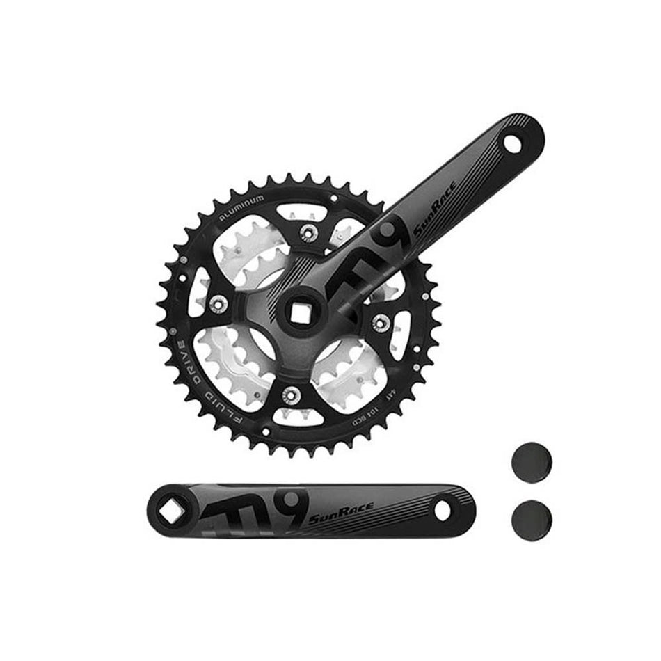 Korba MTB 3x9V 22/32/44 zębów x 175mm czarno-srebrna