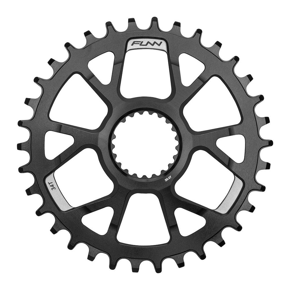 SOLO DS 34-Tooth 7075 CNC Aluminum Chainring Black - 3mm Offset