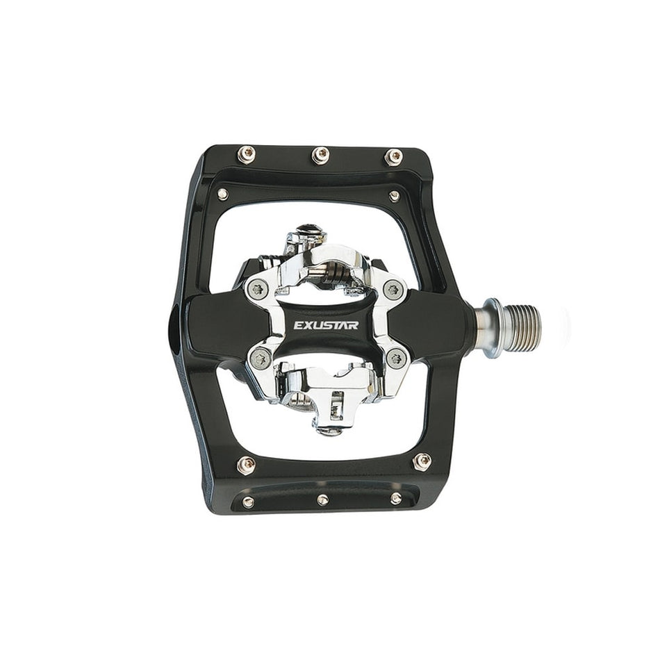 E-PM820 MTB Pedals in Black Aluminum - Dual Function 109x105mm