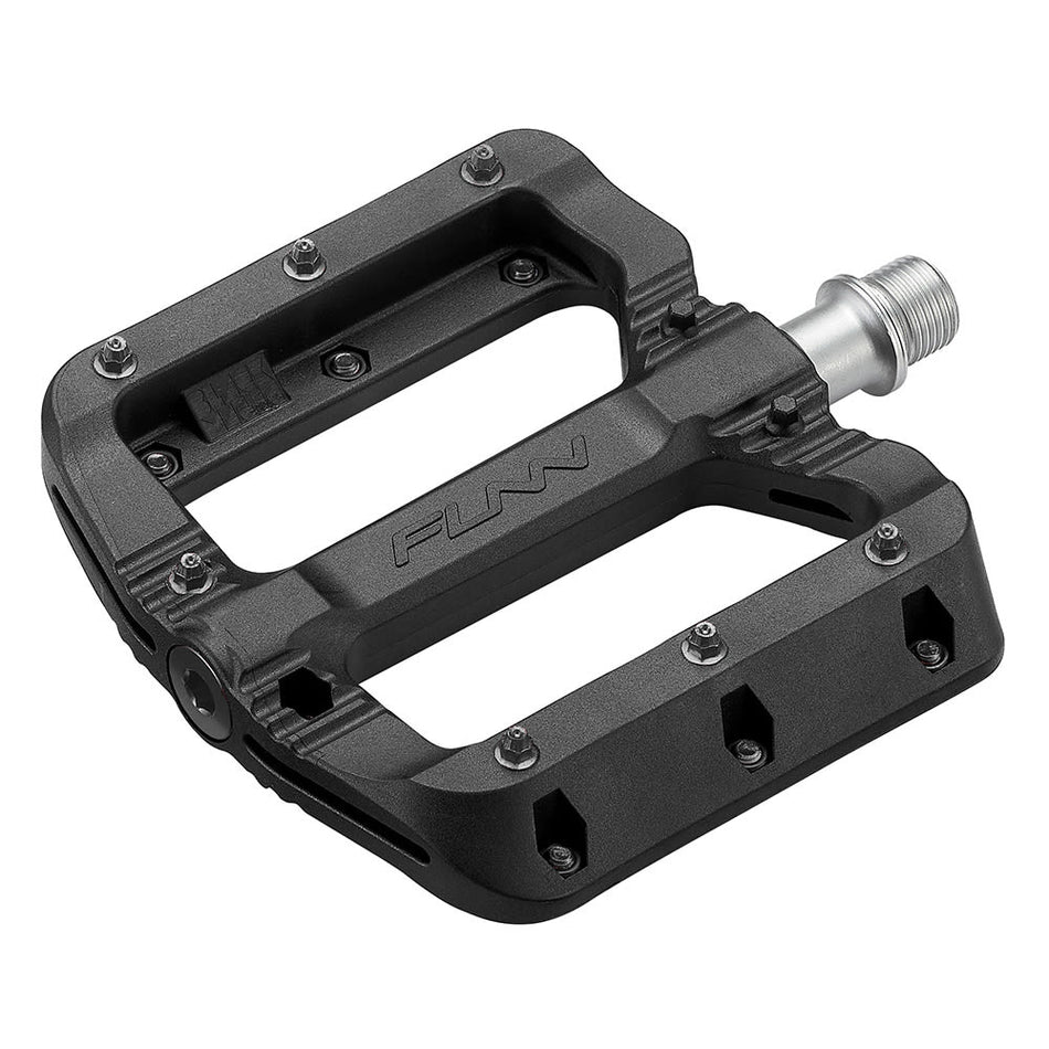 BLACK MAGIC Pedals in Black Thermoplastic/Black Pins 103x98x17mm