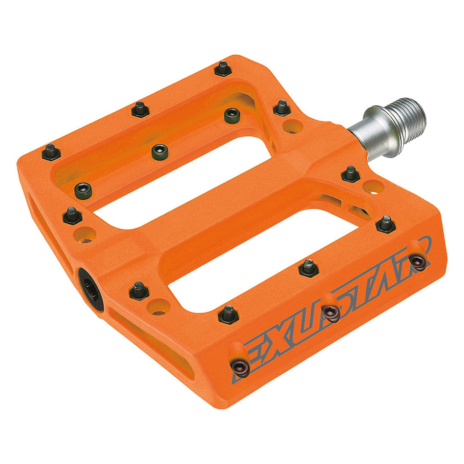 E-PB71 MTB Pedals in Orange Thermoplastic - FLAT Mount 110x105mm