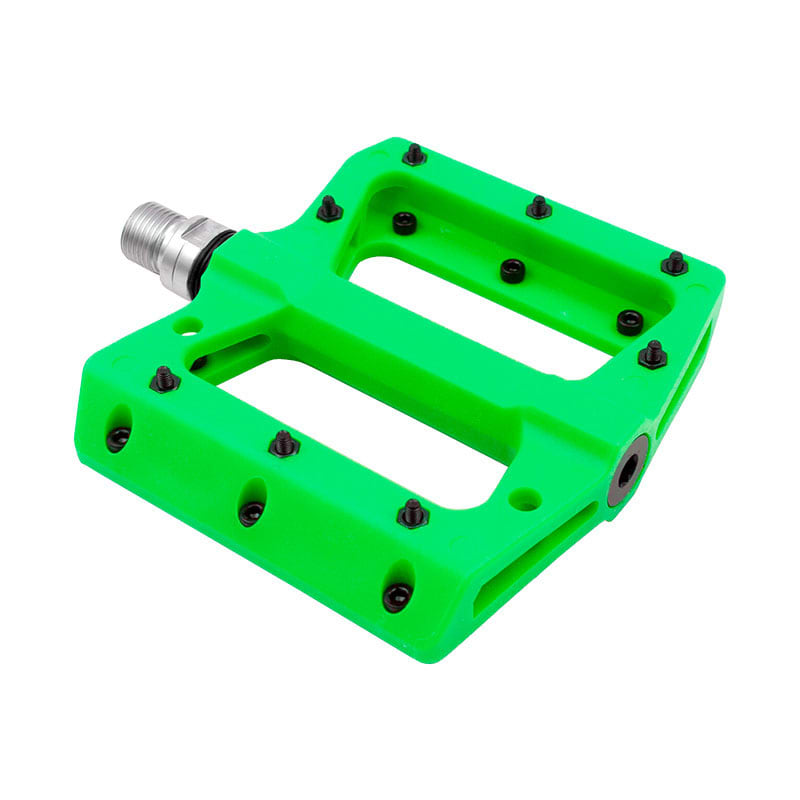 FLAT Pedals in Green Thermoplastic