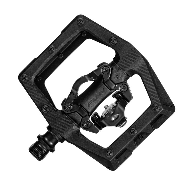 RIPPER2 Pedals in Black Aluminum - FLAT/SPD 90x100x17mm
