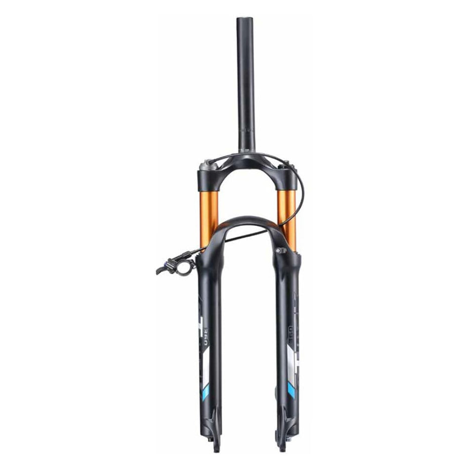 27.5" 360A MTB Spring Suspension Fork Gold Stanchions - Disc - Black