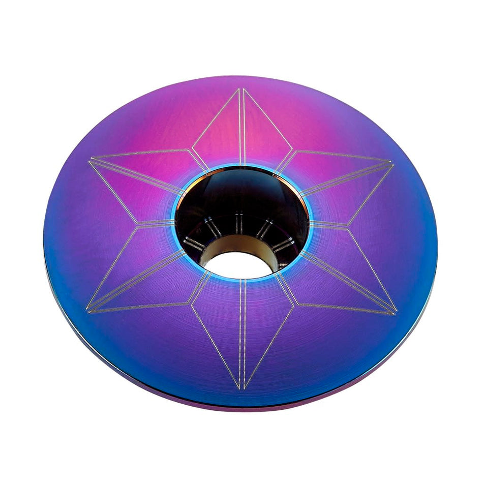 STAR CAPZ Cap in Anodized Aluminum Oil Slick