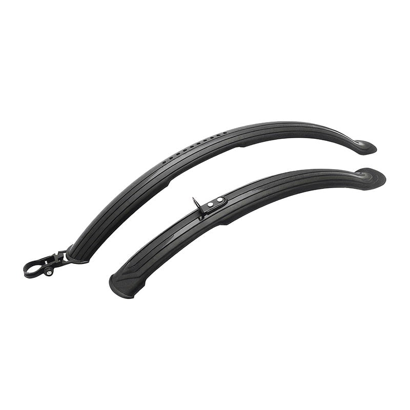 24/26" MTB Front+Rear Plastic Fender Black (Pair)