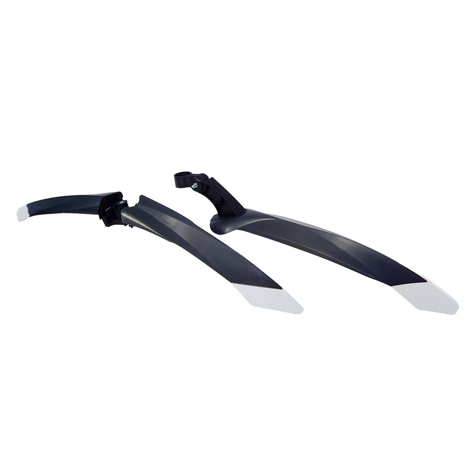 Błotnik 24/26" MTB ZIP przedni+tylny czarny/szary (para)