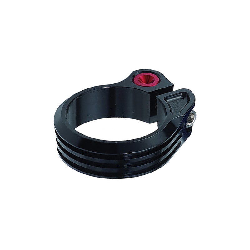 Obejma podsiodłowa 31,8mm anodowana z aluminium czarna