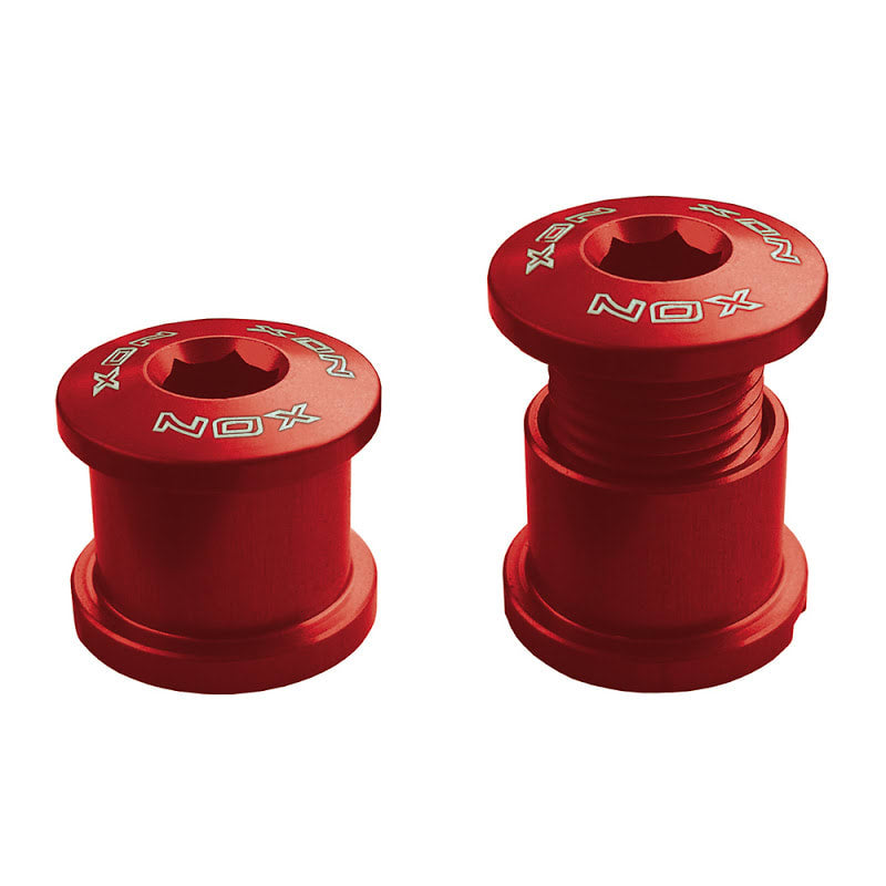Śruba M8x6mm do zamknięcia osłony w aluminium czerwonym - 4 sztuki