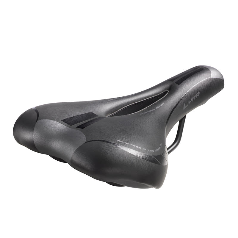 PLUS LYRA Saddle 270x180mm Black with Central Cutout