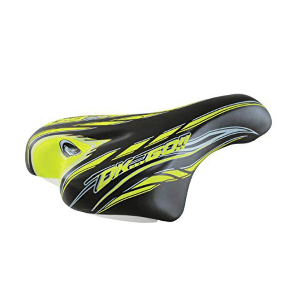 Junior OK GO Saddle 16/20" 230x150mm in Black/Yellow Polyurethane