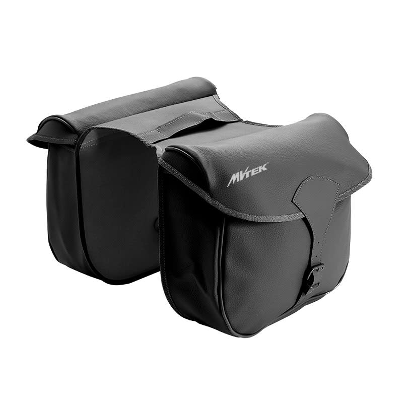Saddlebag CLAUDIA 30x30x10cm Oval Vintage Black (Pair)