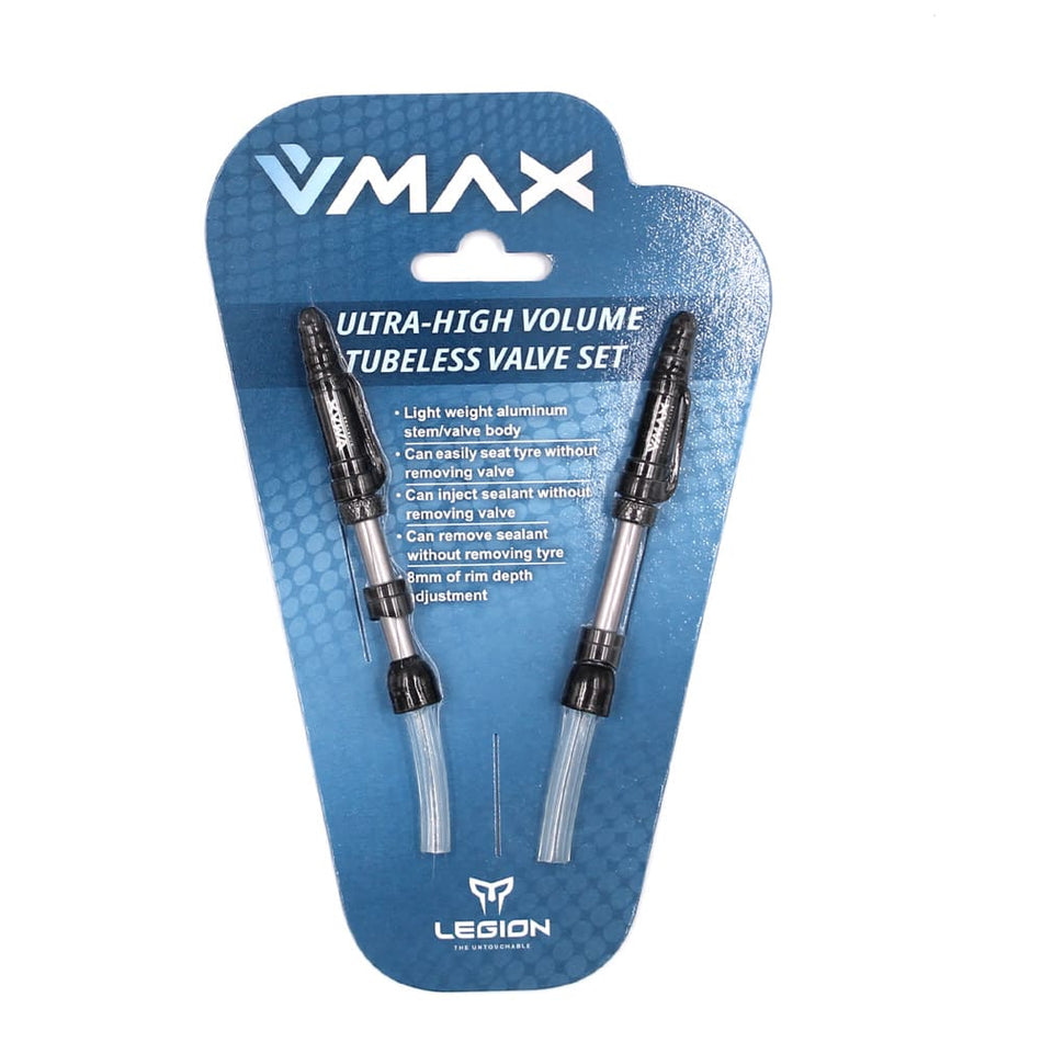 Zawór bezdętkowy V-MAX Długość: 29-37mm z aluminium (2 sztuki)