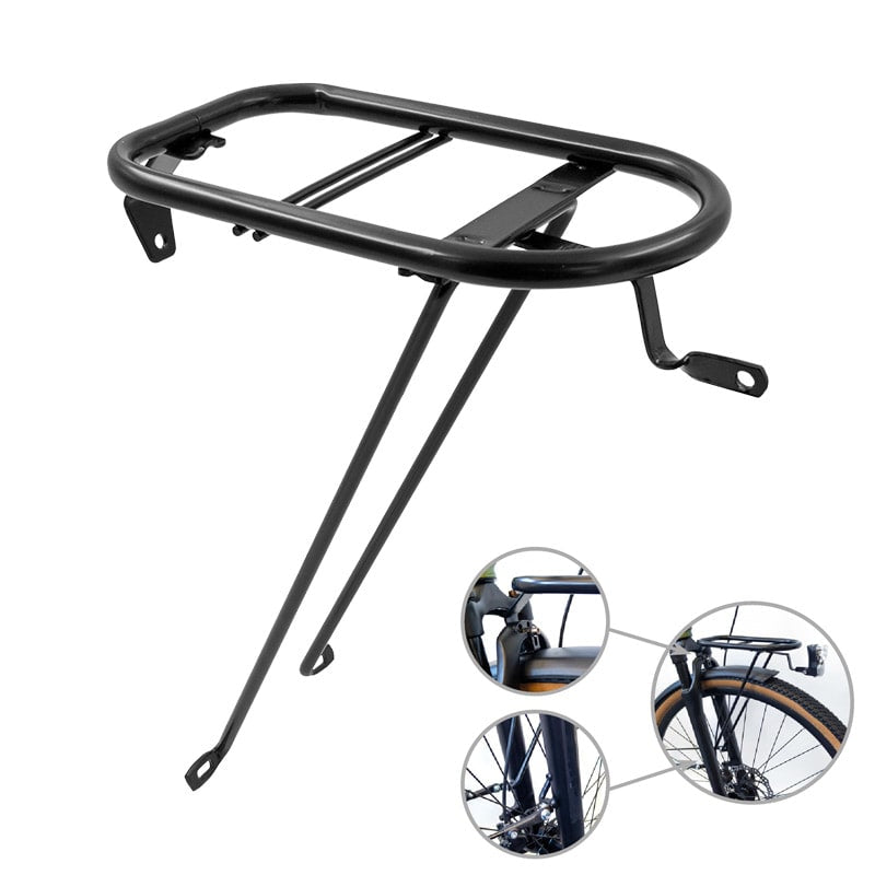 Front Rack CITY BIKE 28" Matte Black Steel Stem Mount