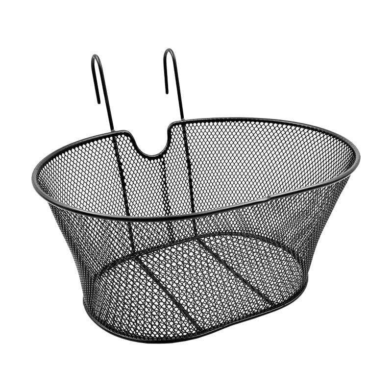 Front Basket Oval 30x18x39cm Fine Mesh Black Steel
