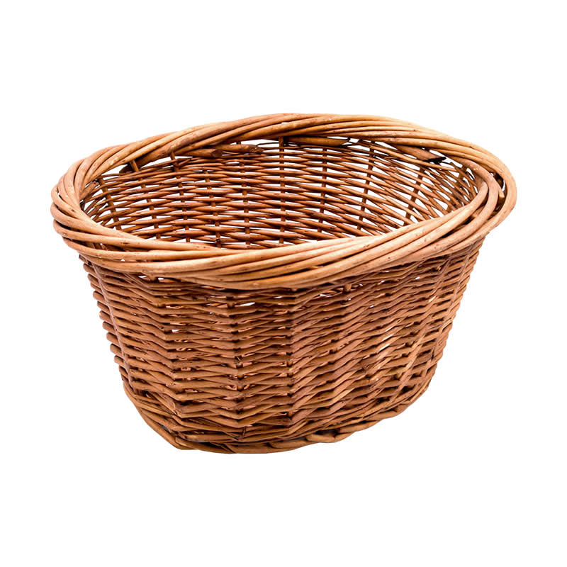 Oval Front Basket 41x31x25cm in Wicker Size: Large Brown