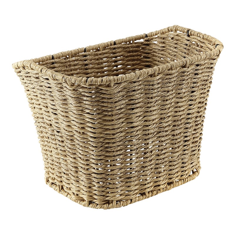 TRENDY Front Basket 35x25x25cm Waterproof Beige with Handle
