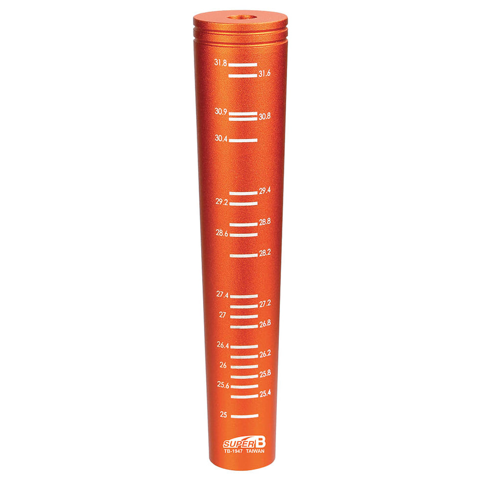 Seatpost Tube Diameter Gauge from 25mm to 31.8mm Orange