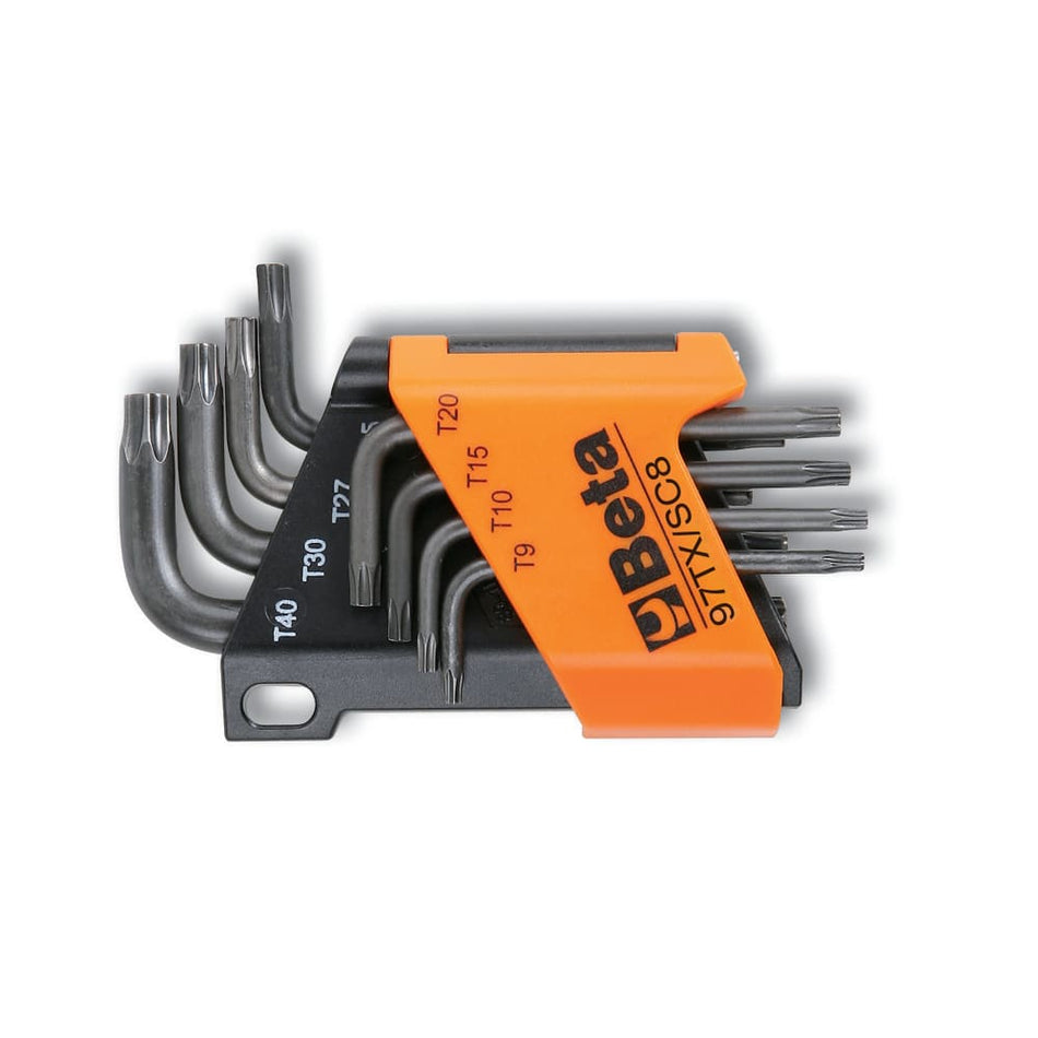 Zestaw kluczy TorX 8 szt. (T9/T10/T15/T20/T25/T27/T30/T40) czarny