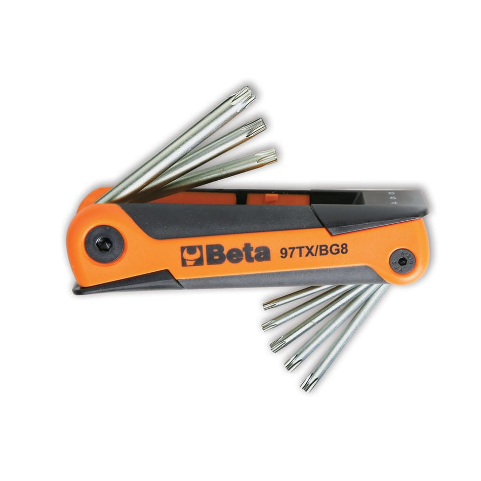 Zestaw kluczy wielofunkcyjnych TorX 8 szt. (Zestaw: T9/T10/T15/T20/T25/T27/T30/T40) czarny