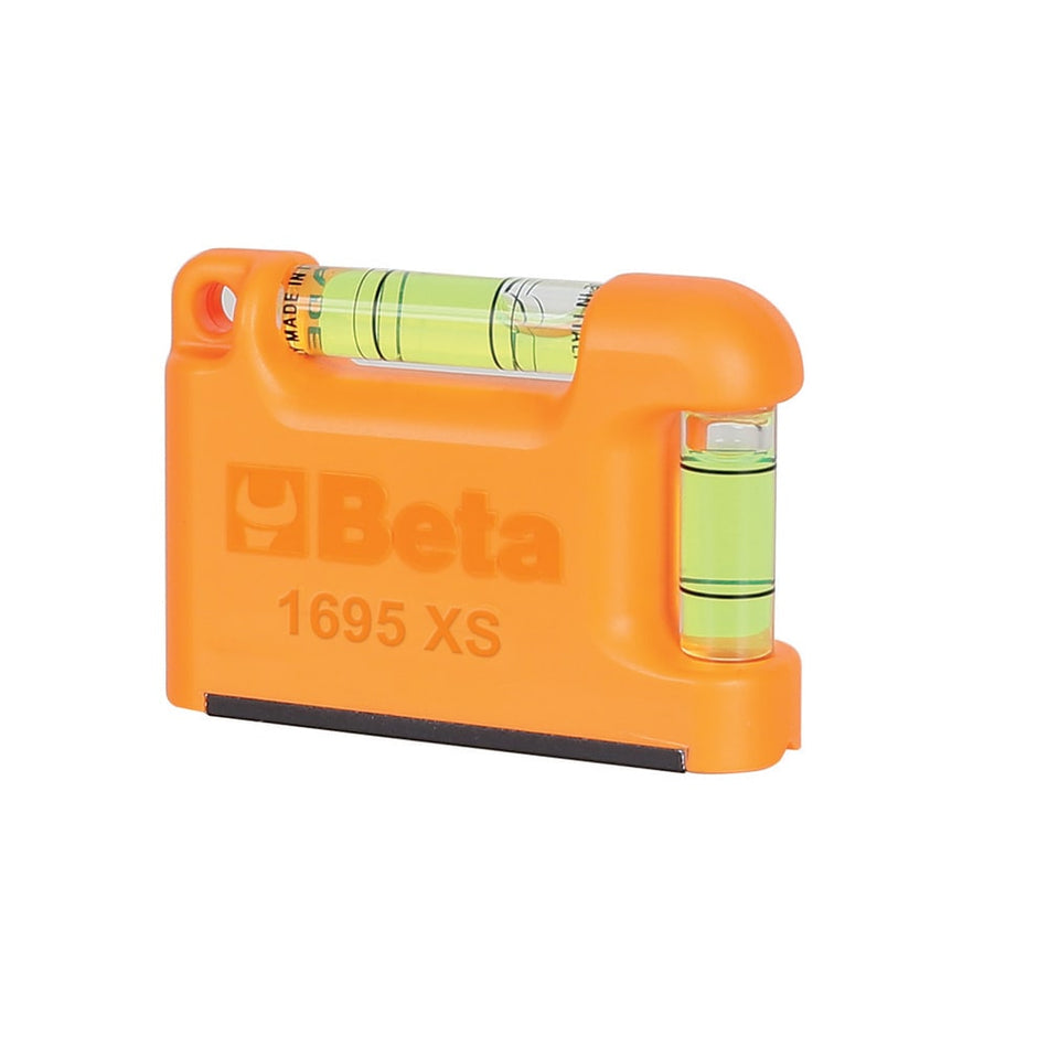 Poziomica kieszonkowa z 2 libellami 70x48,5x20mm z magnetyczną podstawą