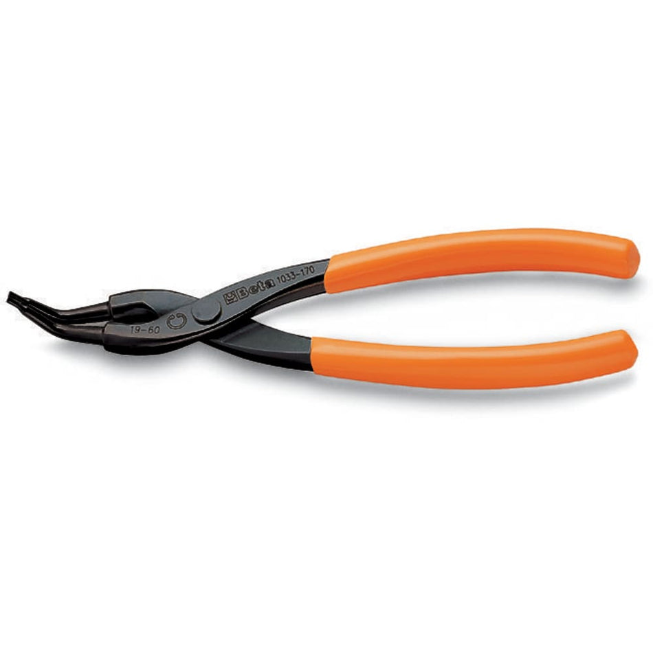 Szczypce SEEGER WEWNĘTRZNE 19/60mm z końcówkami zgiętymi pod kątem 45° (180mm)