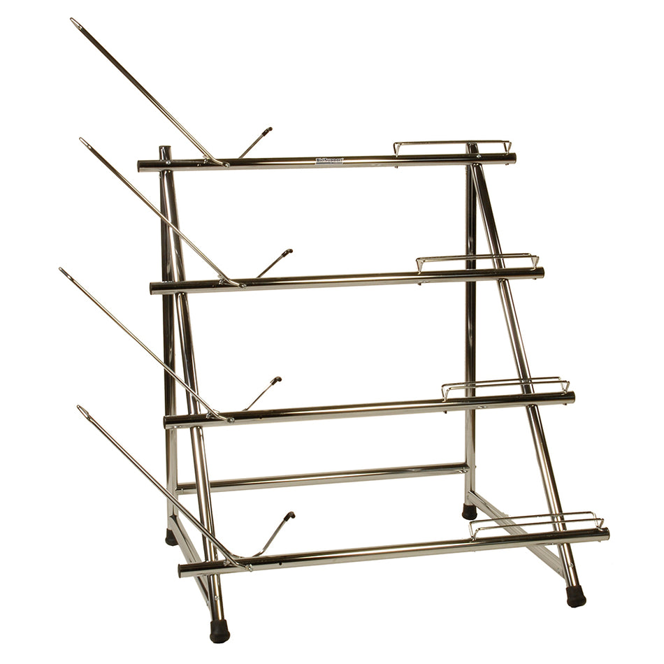 Ekspozytor rowerowy wielokrotny 130x93x136cm 4 rowery na 4 poziomach Srebrny