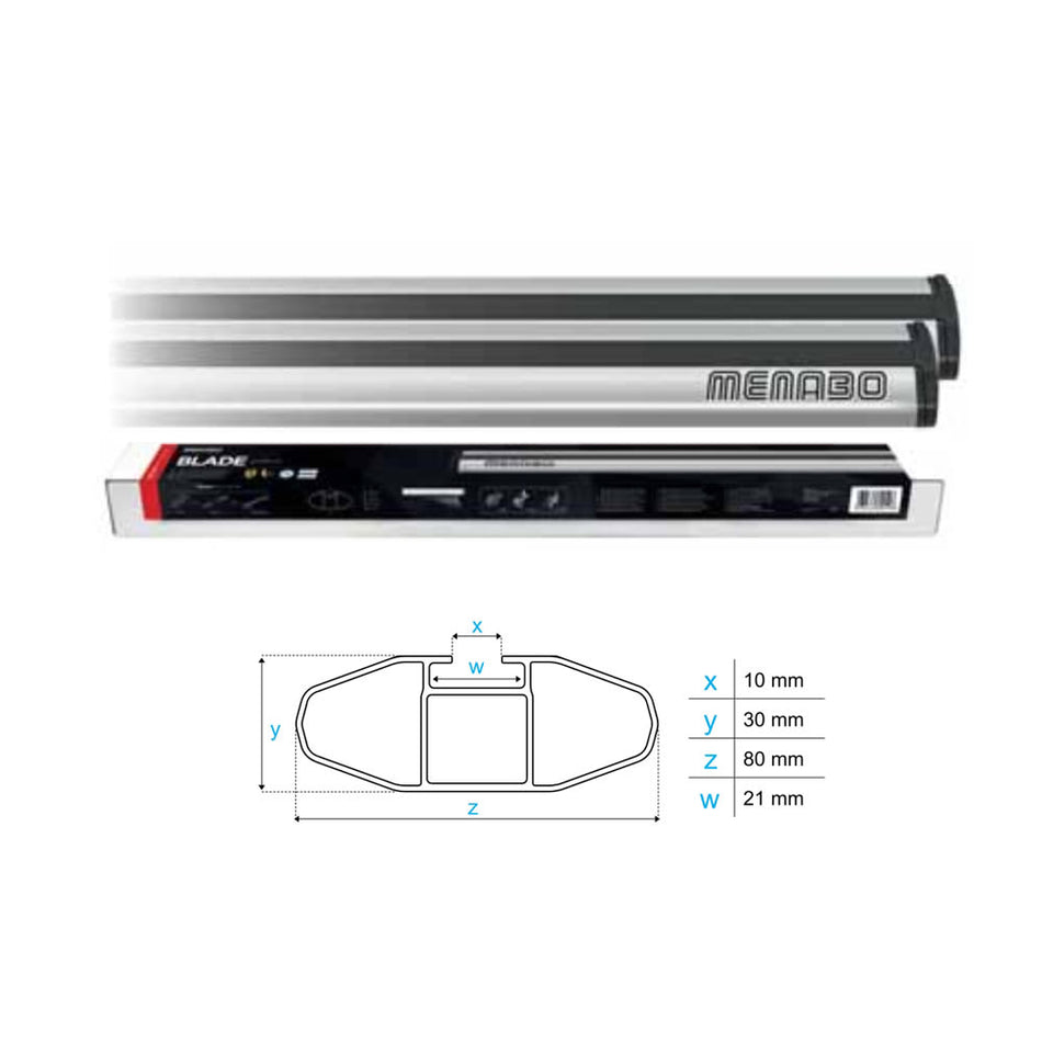 Belka bagażnika BLADE 80x30mm - długość rozmiar M